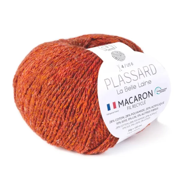 Plassard - Macaron - recycled bomuld/silke garn - Orange (60) - 50g
