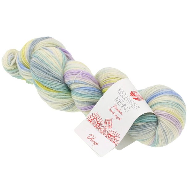 Lana Grossa - Meilenweit Merino Rainbow hndfarvet - merino uldgarn - Dhoop (7009) - 100g