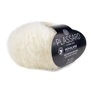 Plassard - Mohalana - Mohair/uldgarn - Hvid (02) - 50g
