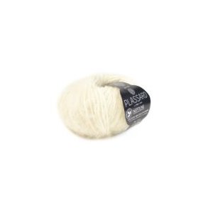 Plassard - Neptune - alpaca/bomuld/mohair garn - Hvid (03) - 50g