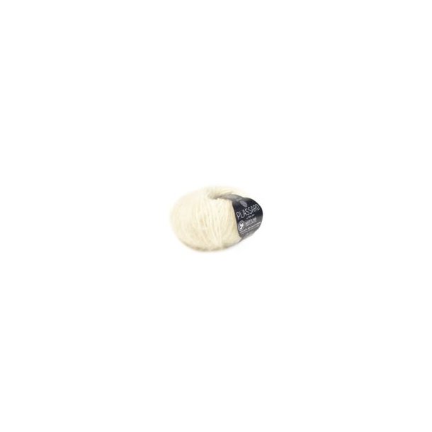 Plassard - Neptune - alpaca/bomuld/mohair garn - Hvid (03) - 50g