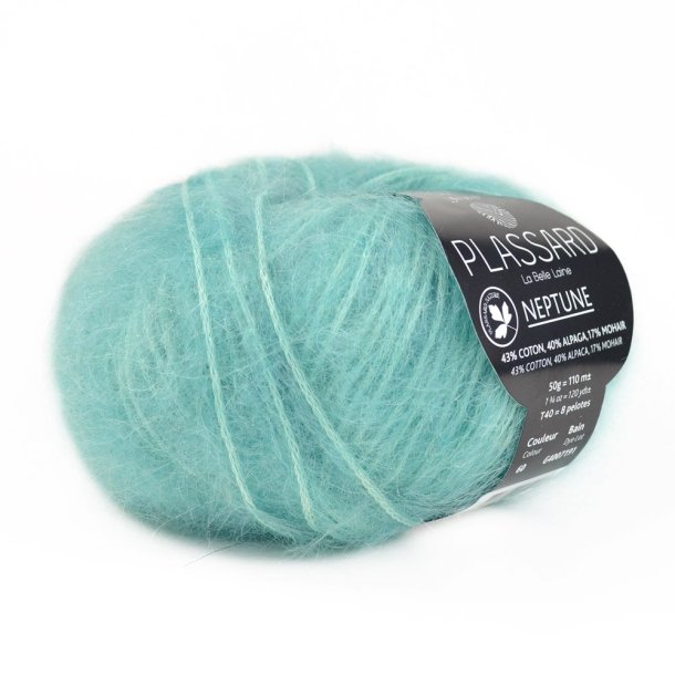 Plassard - Neptune - alpaca/bomuld/mohair garn - Aqua (71) - 50g