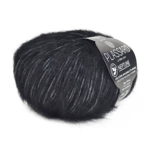 Plassard - Neptune - alpaca/bomuld/mohair garn - Sort (99) - 50g
