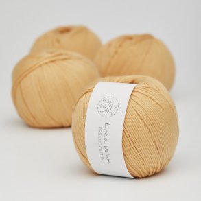 Krea Deluxe - Organic Cotton 50 g, fv. 06 mrk gul - kologisk bomuldsgarn