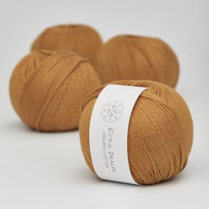 Krea Deluxe - Organic Cotton 50 g, fv. 09 senneps gul - kologisk bomuldsgarn