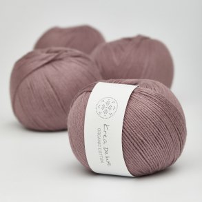 Krea Deluxe - Organic Cotton 50 g, fv. 16 mrk stvet rosa - kologisk bomuldsgarn