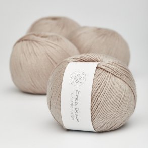 Krea Deluxe - Organic Cotton 50 g, fv. 18 sart brun - kologisk bomuldsgarn
