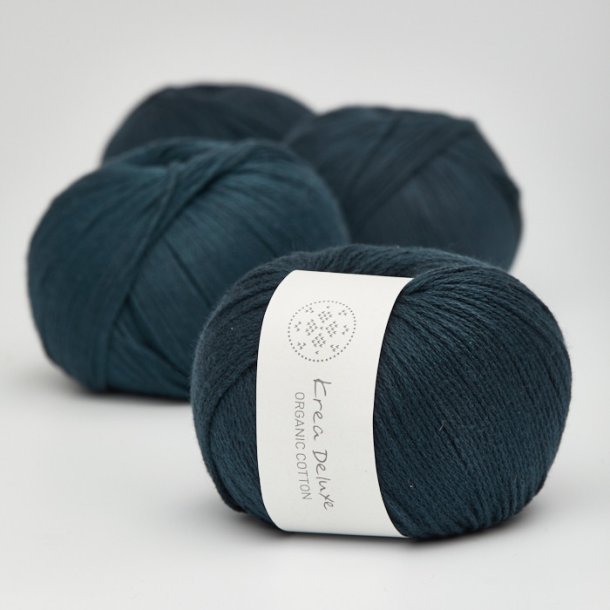 Krea Deluxe - Organic Cotton 50 g, fv. 27 marinebl - kologisk bomuldsgarn