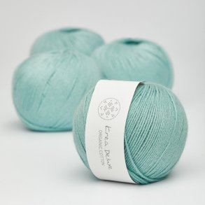 Krea Deluxe - Organic Cotton 50 g, fv. 33 mrk mintgrn - kologisk bomuldsgarn