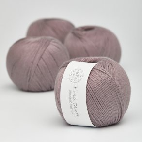 Krea Deluxe - Organic Cotton 50 g, fv. 44 stvet lavendel - kologisk bomuldsgarn