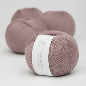 Krea Deluxe - Organic Wool 1 50 g, fv 15 stvet rosa - kologisk uldgarn (Ny)