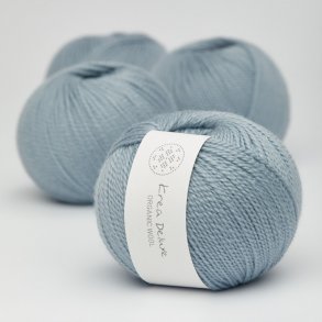 Krea Deluxe - Organic Wool 1 50 g, fv 25 stvet lysebl - kologisk uldgarn (Ny)
