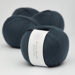 Krea Deluxe - Organic Wool 1 50 g, fv 27 marinebl - kologisk uldgarn (Ny)