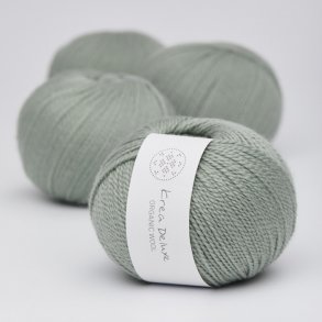Krea Deluxe - Organic Wool 1 50 g, fv 32 lysegrn - kologisk uldgarn (Ny)