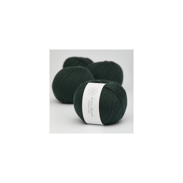 Krea Deluxe - Organic Wool 1 50 g, fv 45 - Flaskegrn - kologisk uldgarn (Ny)