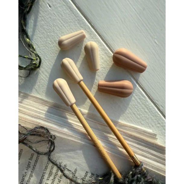 PetiteKnit - Pindebeskyttere - Gummi - Pose � 6 stk.