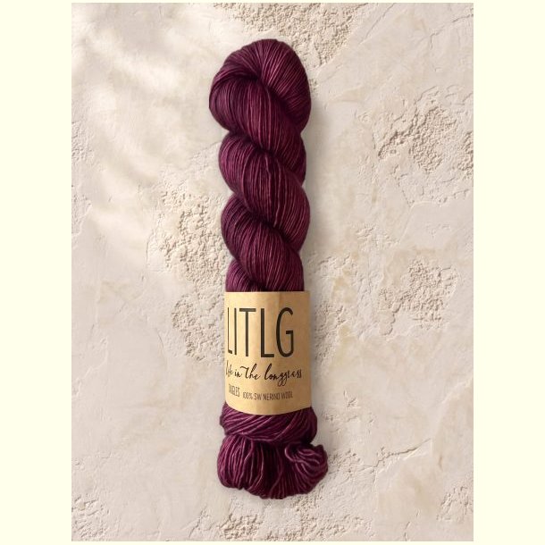 LITLG - Mohair Silk Lace - Semi-solid (meleret) - Plum - 50g