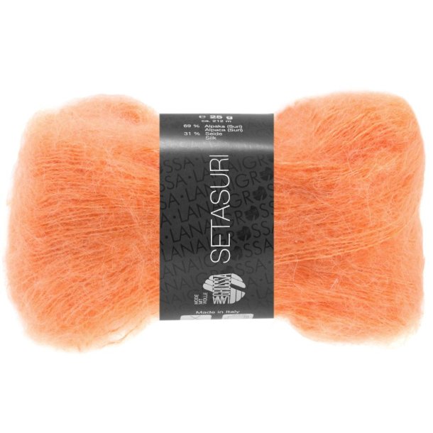 *Lana Grossa - Setasuri - alpaca/silke garn - Laks (0022) - 25g
