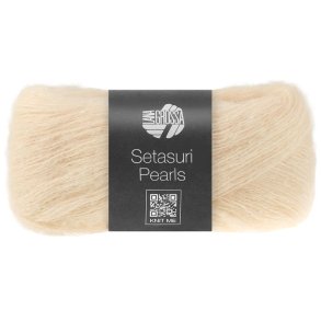 Lana Grossa - Setasuri Pearls - Alpaca/silke/bomuldsgarn - Lys Fersken 201 - 25g