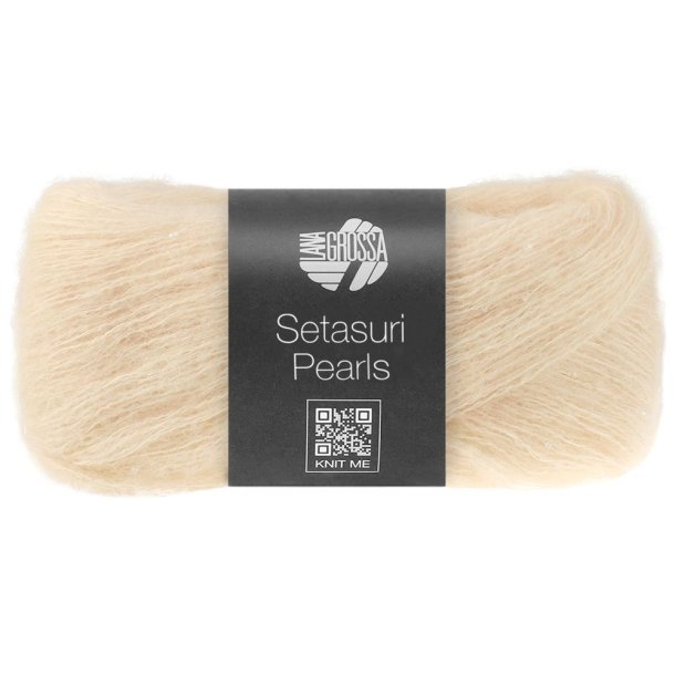 Lana Grossa - Setasuri Pearls - Alpaca/silke/bomuldsgarn - Lys Fersken 201 - 25g