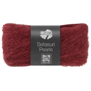Lana Grossa - Setasuri Pearls - Alpaca/silke/bomuldsgarn - Bordeaux 205 - 25g