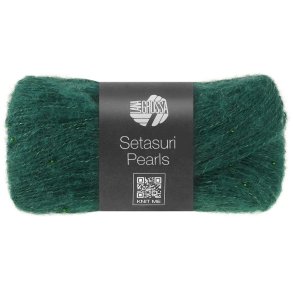 Lana Grossa - Setasuri Pearls - Alpaca/silke/bomuldsgarn - Opalgr�n 212 - 25g