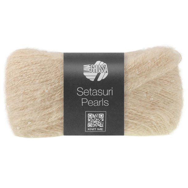 Lana Grossa - Setasuri Pearls - Alpaca/silke/bomuldsgarn - Lys Beige 214 - 25g