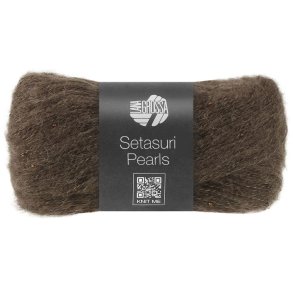 Lana Grossa - Setasuri Pearls - Alpaca/silke/bomuldsgarn - Gr�brun 215 - 25g