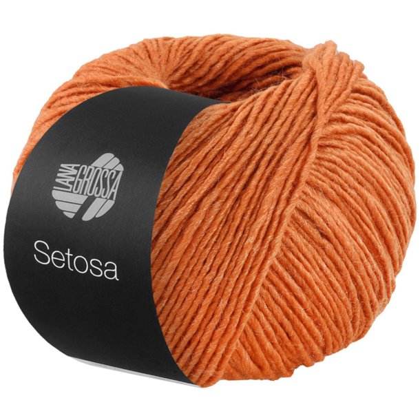 Lana Grossa - Setosa - silke/merino uldgarn - Orange (07) - 50g