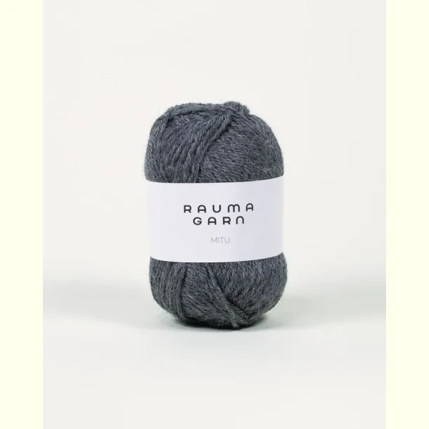 Rauma - Mitu - uld/alpaca garn - M�rk Gr� Meleret SFN43 - 50g