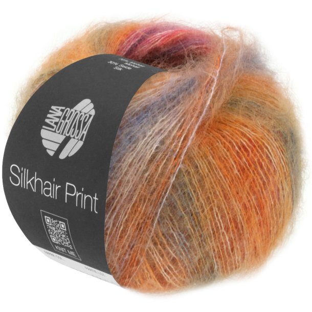 Lana Grossa - Silkhair Print - silke/mohair garn - Fv. 0406 - 25g