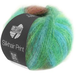 Lana Grossa - Silkhair Print - silke/mohair garn - Fv. 0422 - 25g