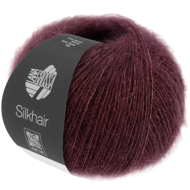 Lana Grossa - Silkhair - Mohair/Silke garn - Mrk Rd (177) - 25g