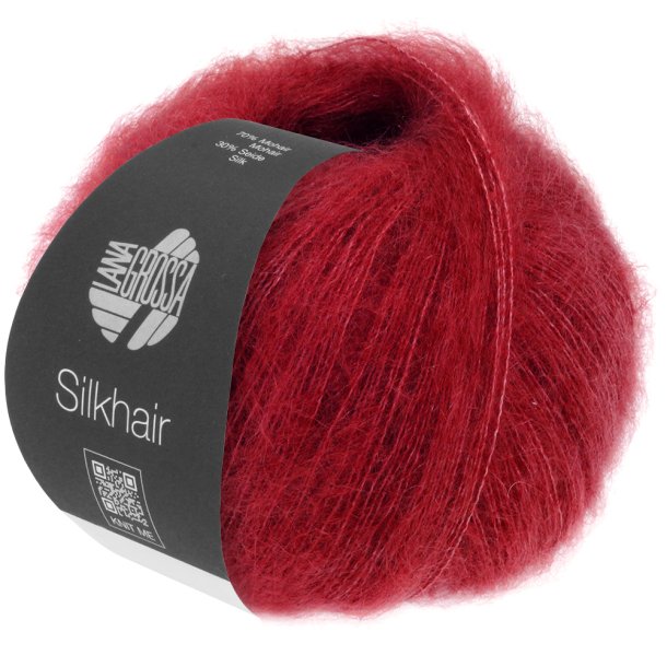 Lana Grossa - Silkhair - Mohair/Silke garn - Vinr�d (208) - 25g