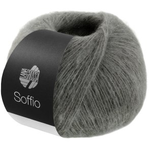 Lana Grossa - Soffio - merino/bomuld/cashmere garn - Mrkegr (14) - 25g