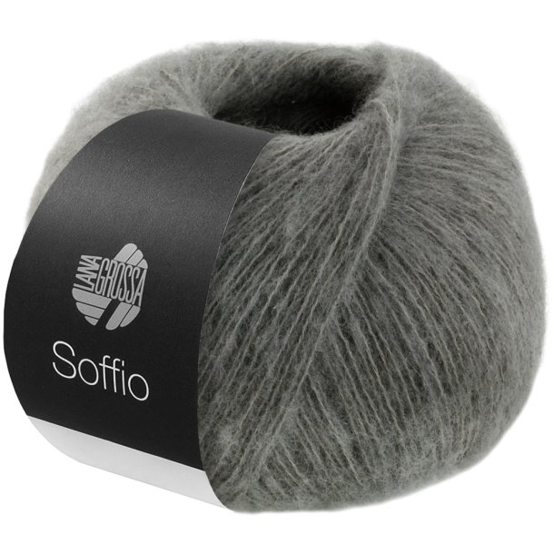 Lana Grossa - Soffio - merino/bomuld/cashmere garn - Mrkegr (14) - 25g