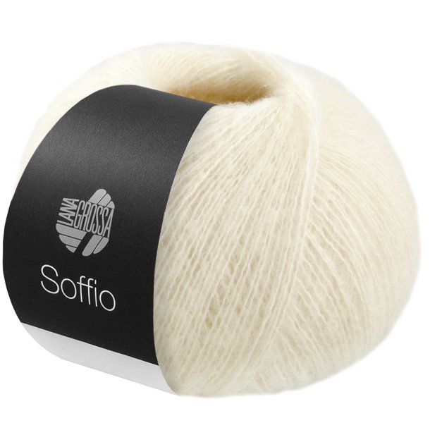 Lana Grossa - Soffio - merino/bomuld/cashmere garn - Rhvid (18) - 25g