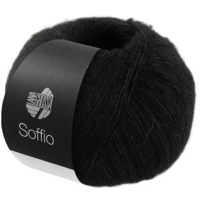 Lana Grossa - Soffio - merino/bomuld/cashmere garn - Sort (20) - 25g