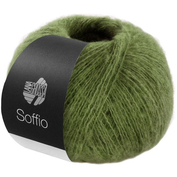 Lana Grossa - Soffio - merino/bomuld/cashmere garn - Bladgrn (22) - 25g
