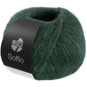 Lana Grossa - Soffio - merino/bomuld/cashmere garn - Dyb sgrn (33) - 25g