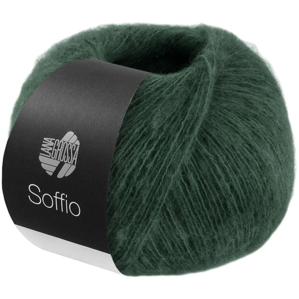 Lana Grossa - Soffio - merino/bomuld/cashmere garn - Dyb sgrn (33) - 25g