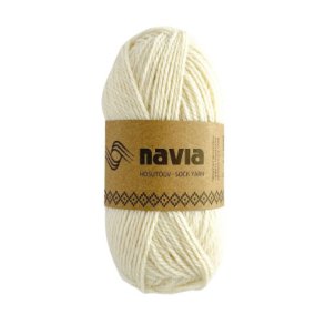 Navia - Sokkegarn - Uldgarn - Hvid 501 - 50g