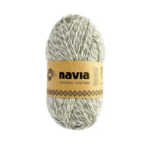 Navia - Sokkegarn - Uldgarn - Meleret Lysegr 513 - 50g