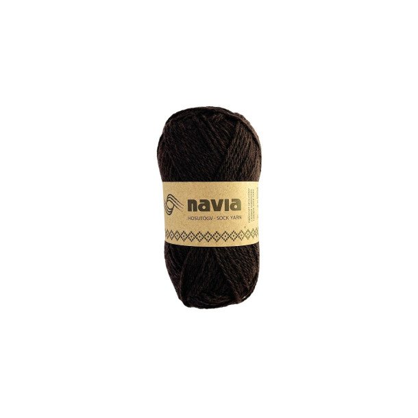 Navia - Sokkegarn - Uldgarn - Mrkebrun 505 - 50g
