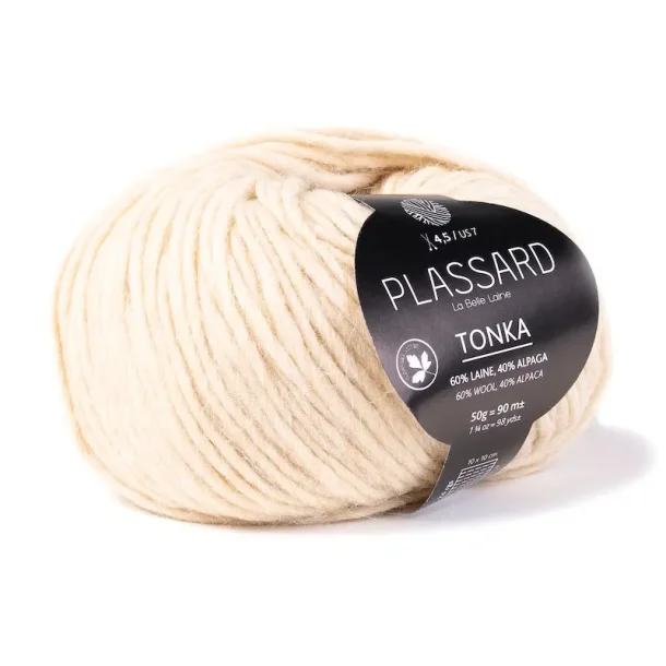 Plassard - Tonka - uld/alpaca garn - Rhvid (02) - 50g
