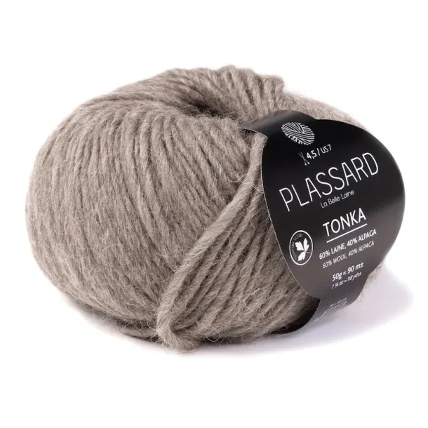 Plassard - Tonka - uld/alpaca garn - Lysebrun (82) - 50g