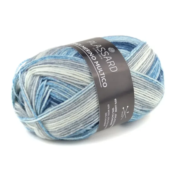 Plassard - Tradi Merino Multico - uld/cashmere garn - Bl (22) - 50g
