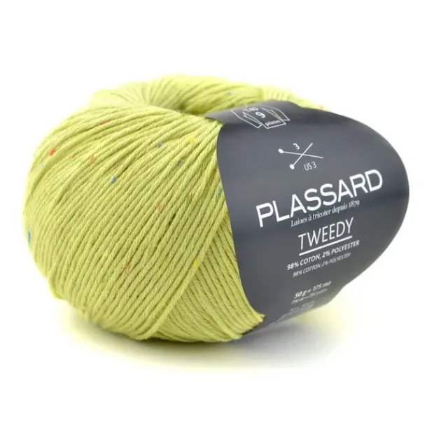 Plassard - Tweedy bomuld - Bomuldsgarn - Lime 72 - 50g