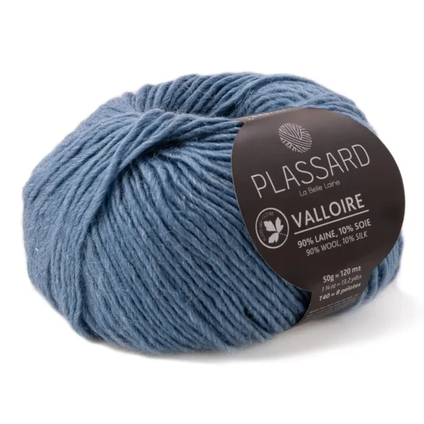 Plassard - Valloire - silke/merino uldgarn - Bl (24) - 50g