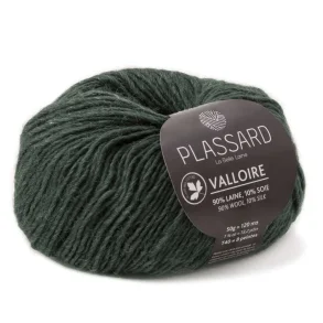 Plassard - Valloire - silke/merino uldgarn - Mrkegrn (79) - 50g